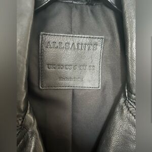 All Saints Black Leather Jacket